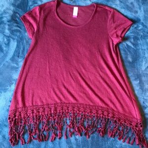 Maroon Tassel T-shirt
